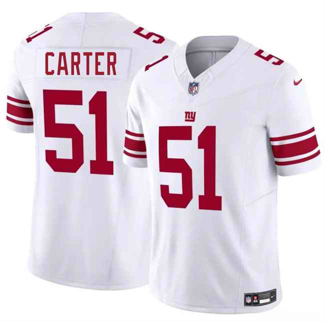 Men's New York Giants #51 Abdul Carter White 2025 Draft F.U.S.E. Vapor Untouchable Limited Stitched Jersey